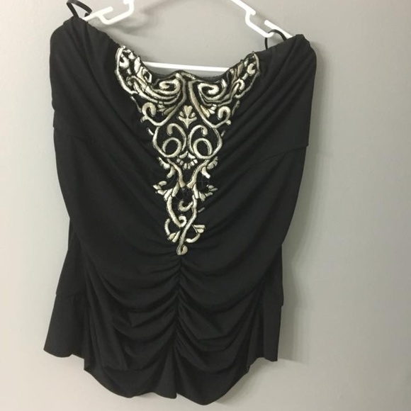 torrid Tops - Torrid Black & Cream Tube Top